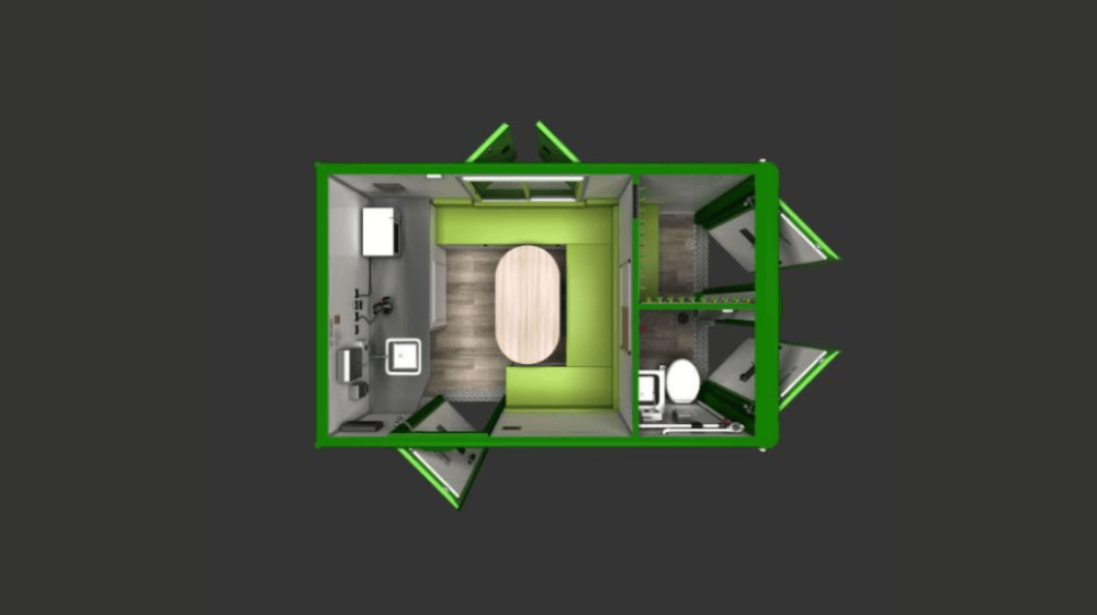 7 Person Full Solar — Single WC and Drying Room