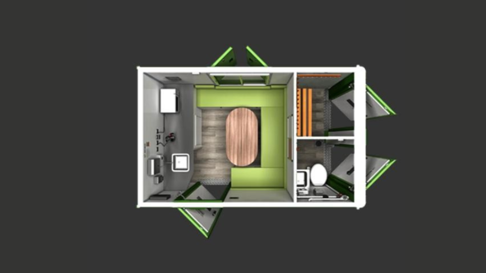 7 Person Hybrid — Single WC and Drying Room