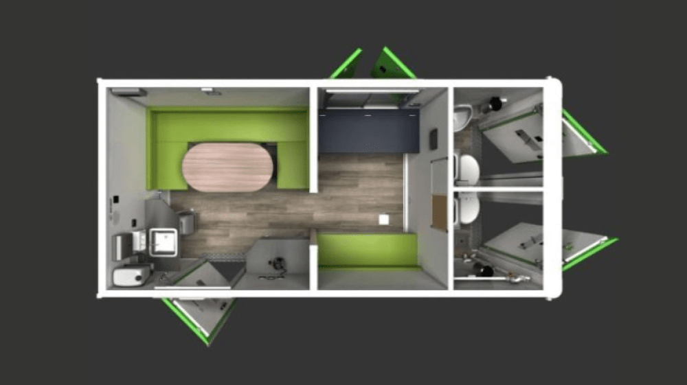 10 Person Full Solar — Canteen + Office + Twin WC
