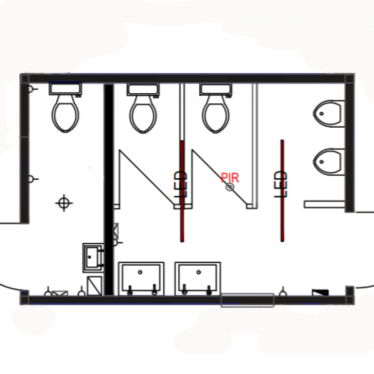 2+1 Toilet Block