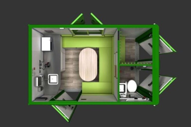 7 Person Full Solar — Single WC and Drying Room
