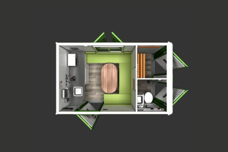 7 Person Hybrid — Single WC and Drying Room