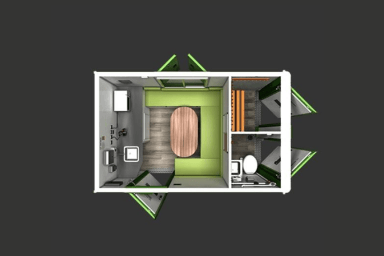 7 Person Hybrid — Single WC and Drying Room