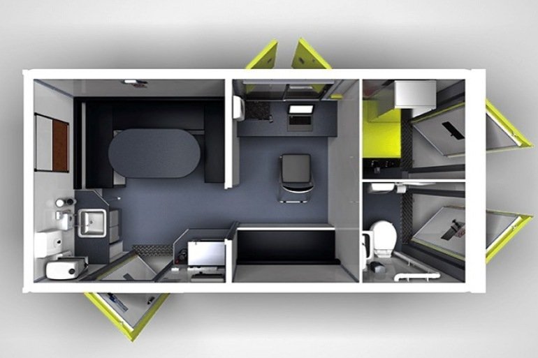 Eco Seven Person Canteen and Office