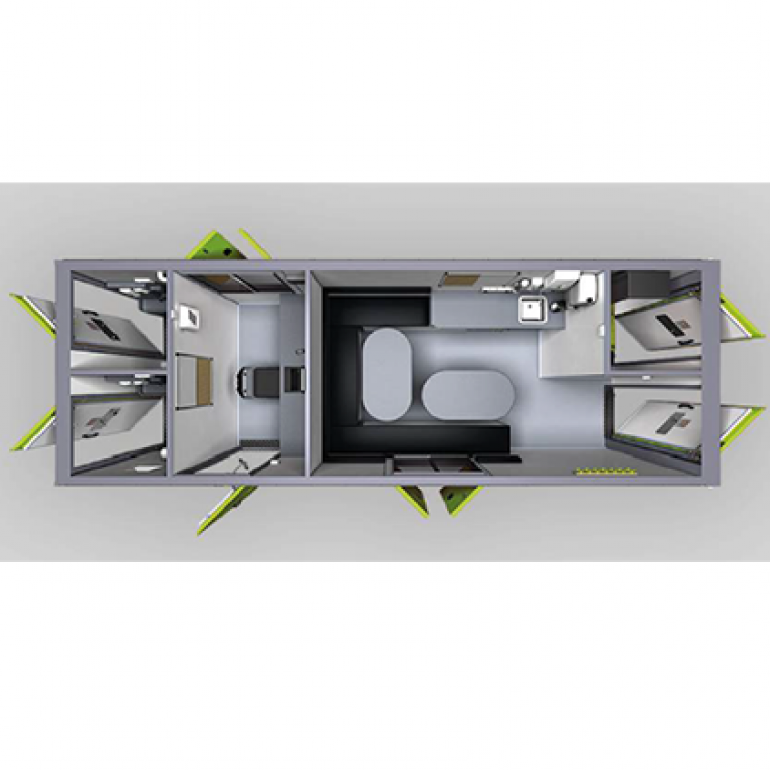 Eco Ten Person Canteen and Office - Twin Toilet
